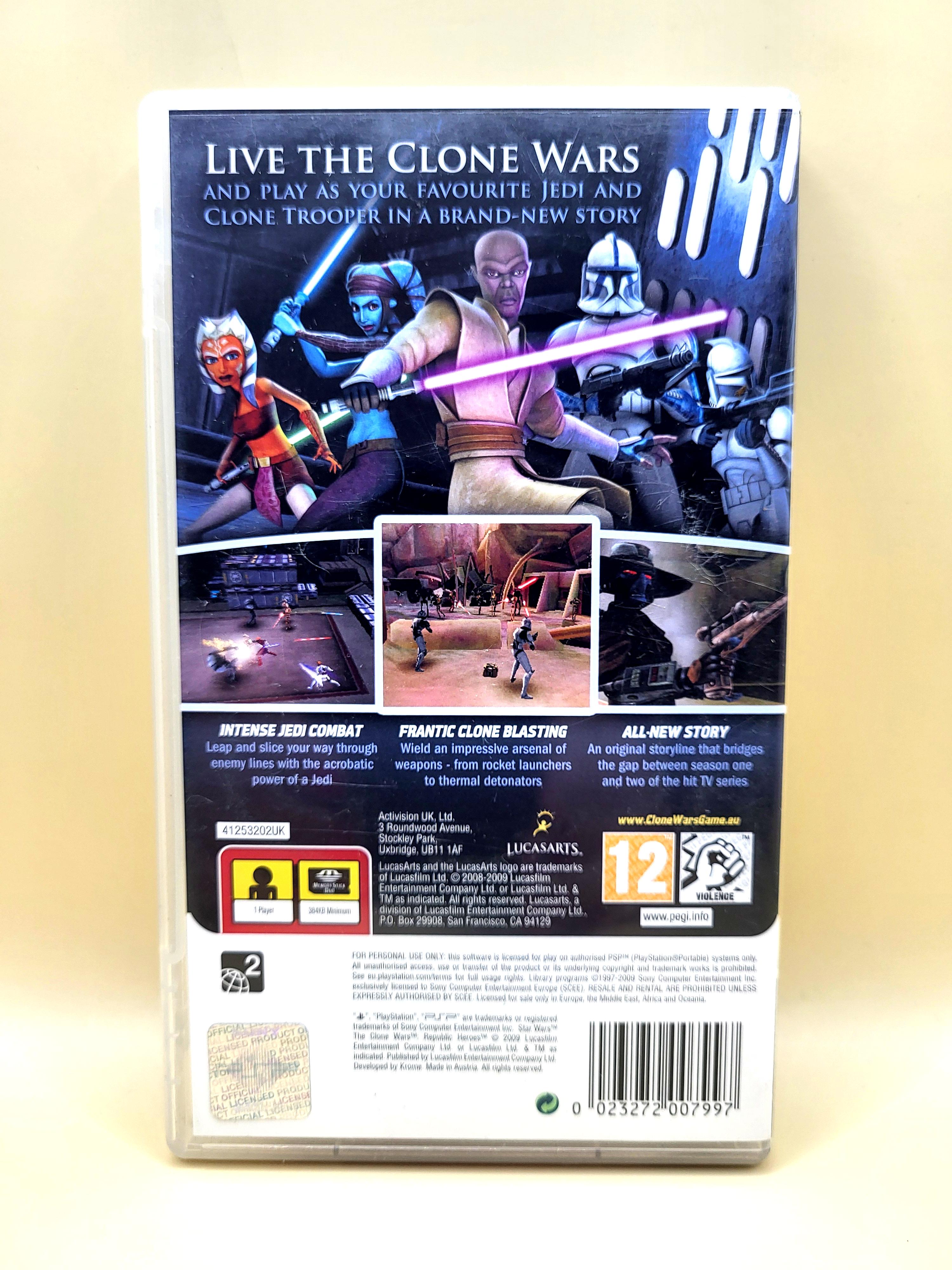 Star Wars The Clone Wars Republic Heroes PlayStation Portable PSP Achterkant