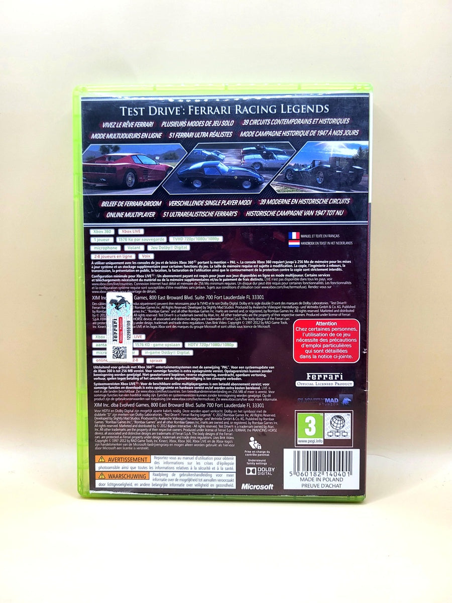 Test Drive Ferrari Racing Legends - Xbox 360