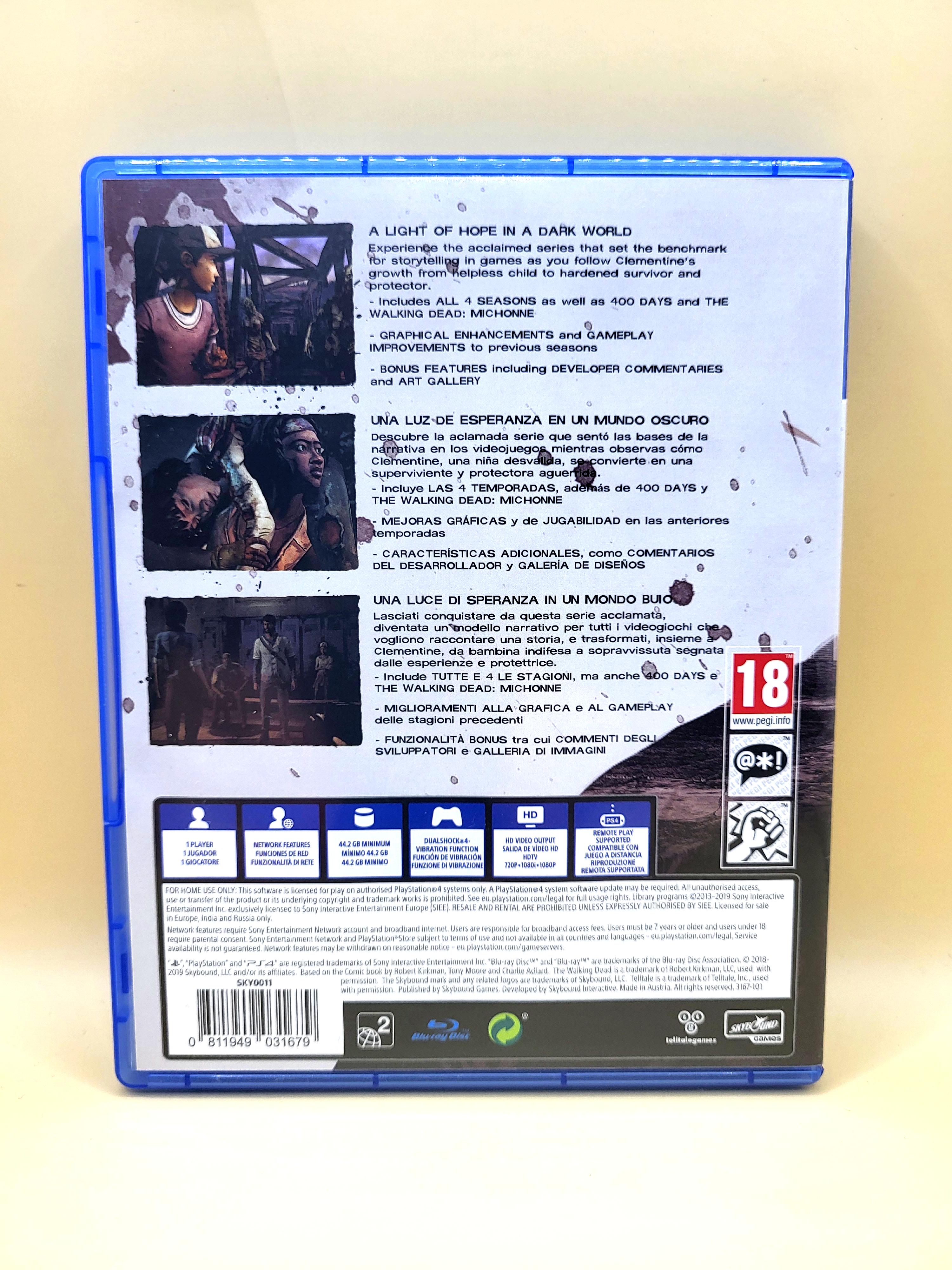 The Walking Dead The Telltale Definitive Series PlayStation 4 PS4 Achterkant