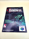Tom Clancy's Rainbow Six Manual - Nintendo 64 - N64