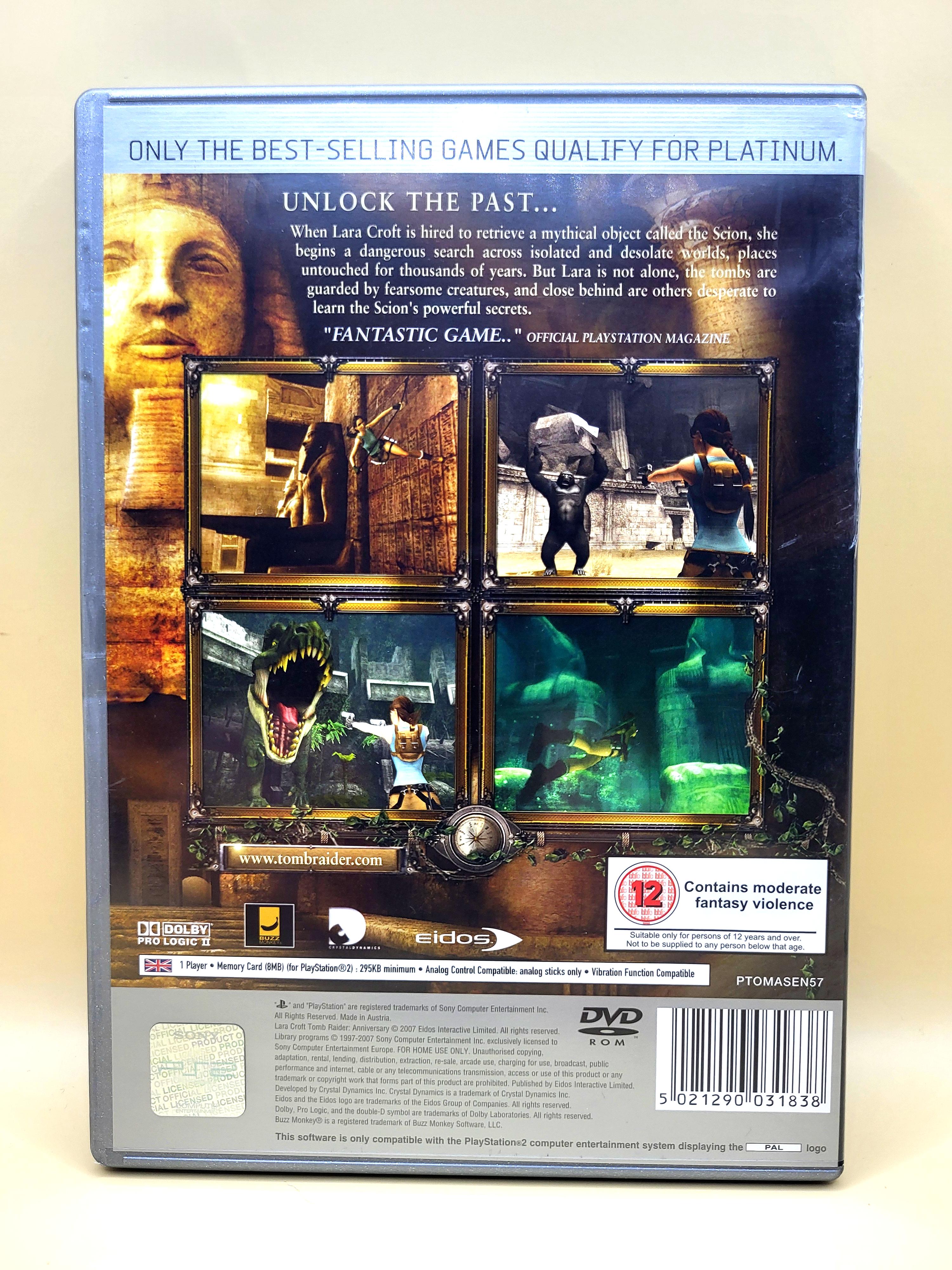 Tomb Raider AnniversaryPlatinum PlayStation 2 PS2 Achterkant