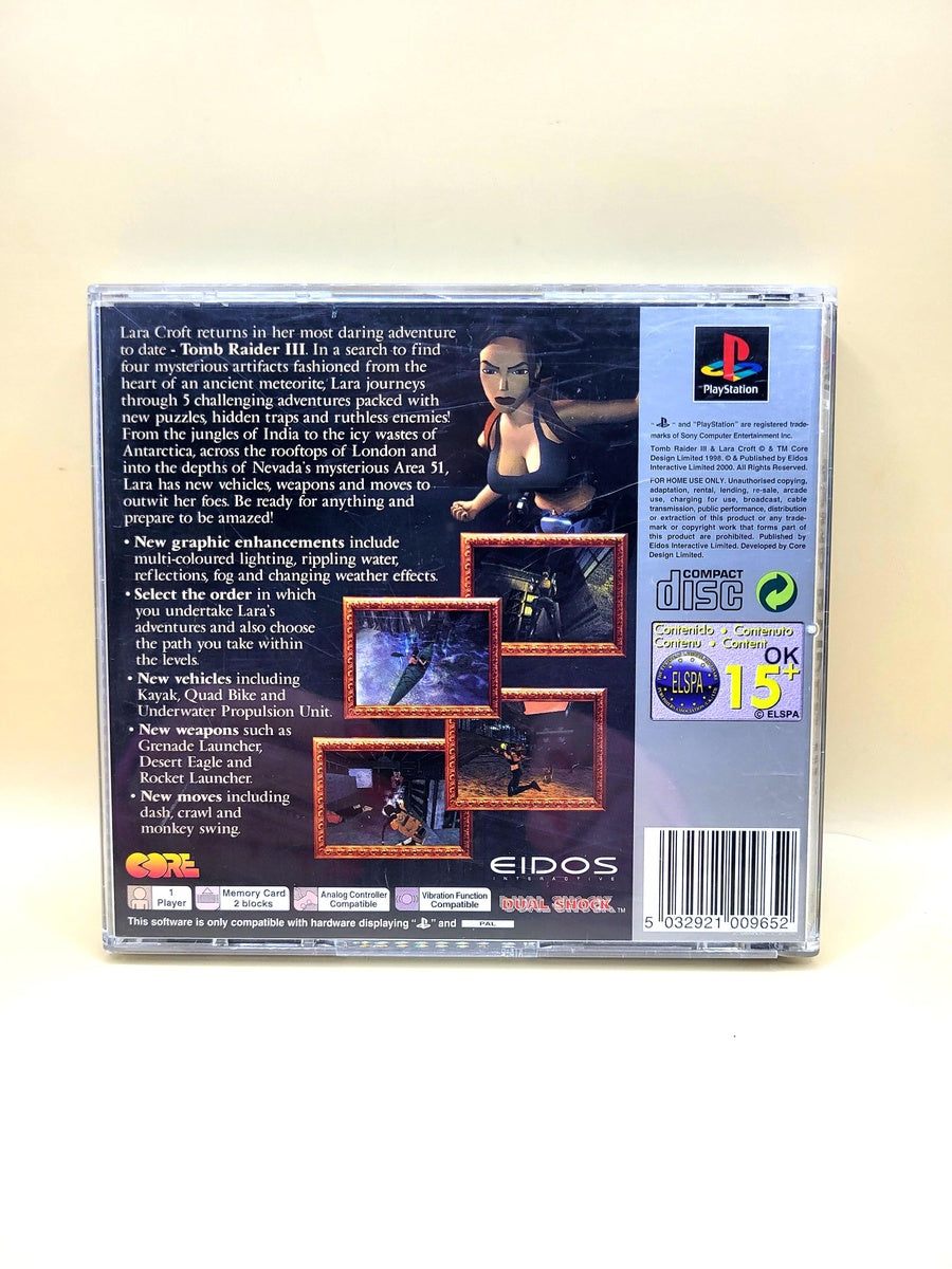 Tomb Raider III 3 (Platinum) - PlayStation 1 - PS1