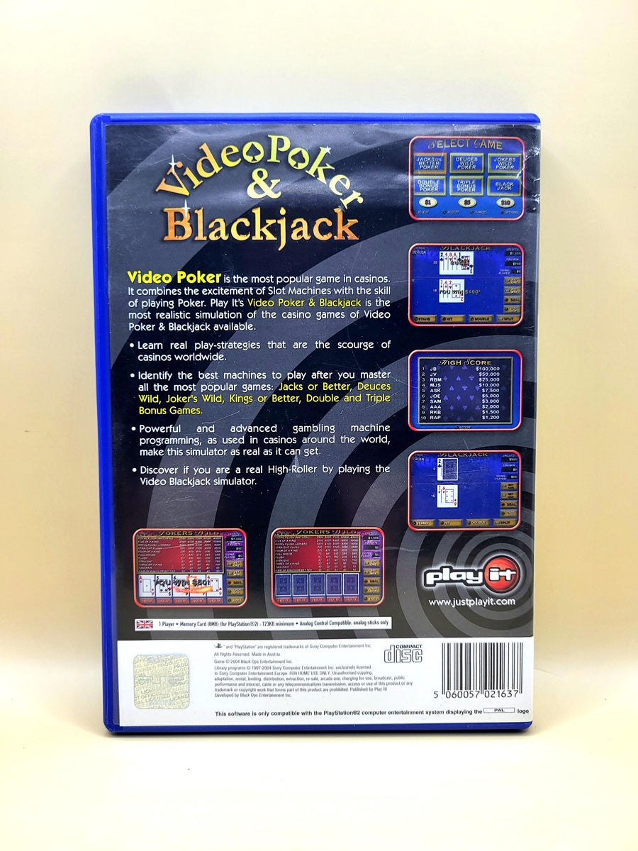 Video Poker and Blackjack - PlayStation 2 - PS2