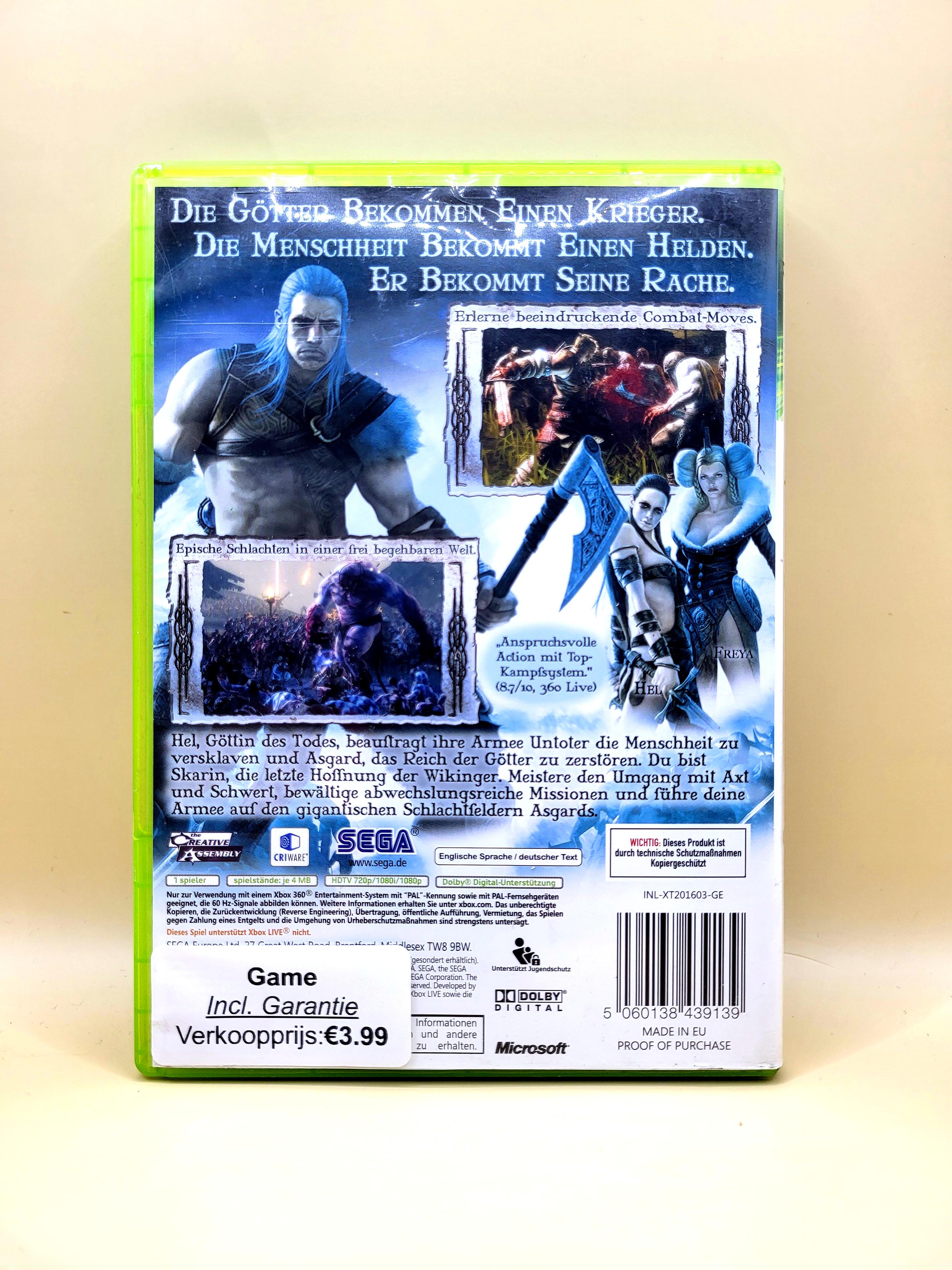 Viking Battle for Asgard Xbox 360 Achterkant