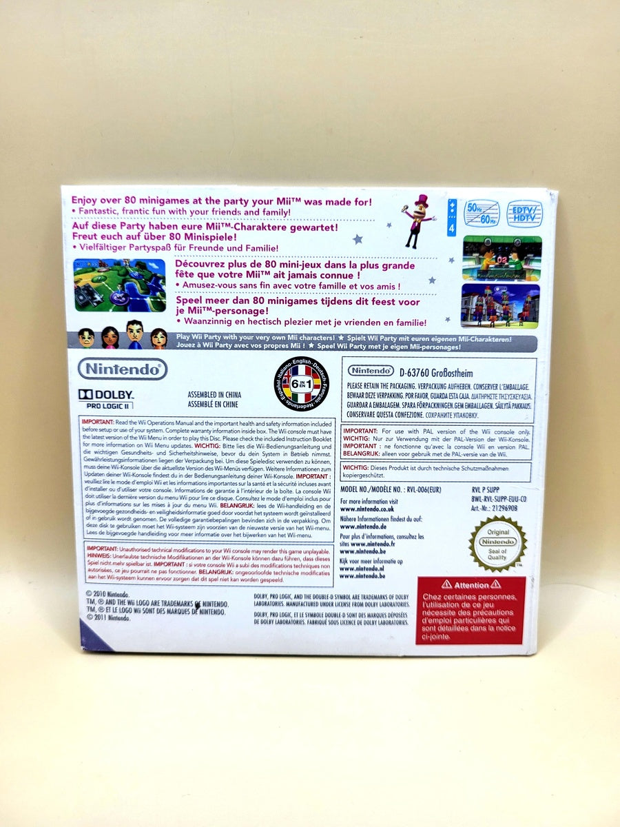 Wii Party Cardboard Sleeve - Nintendo Wii