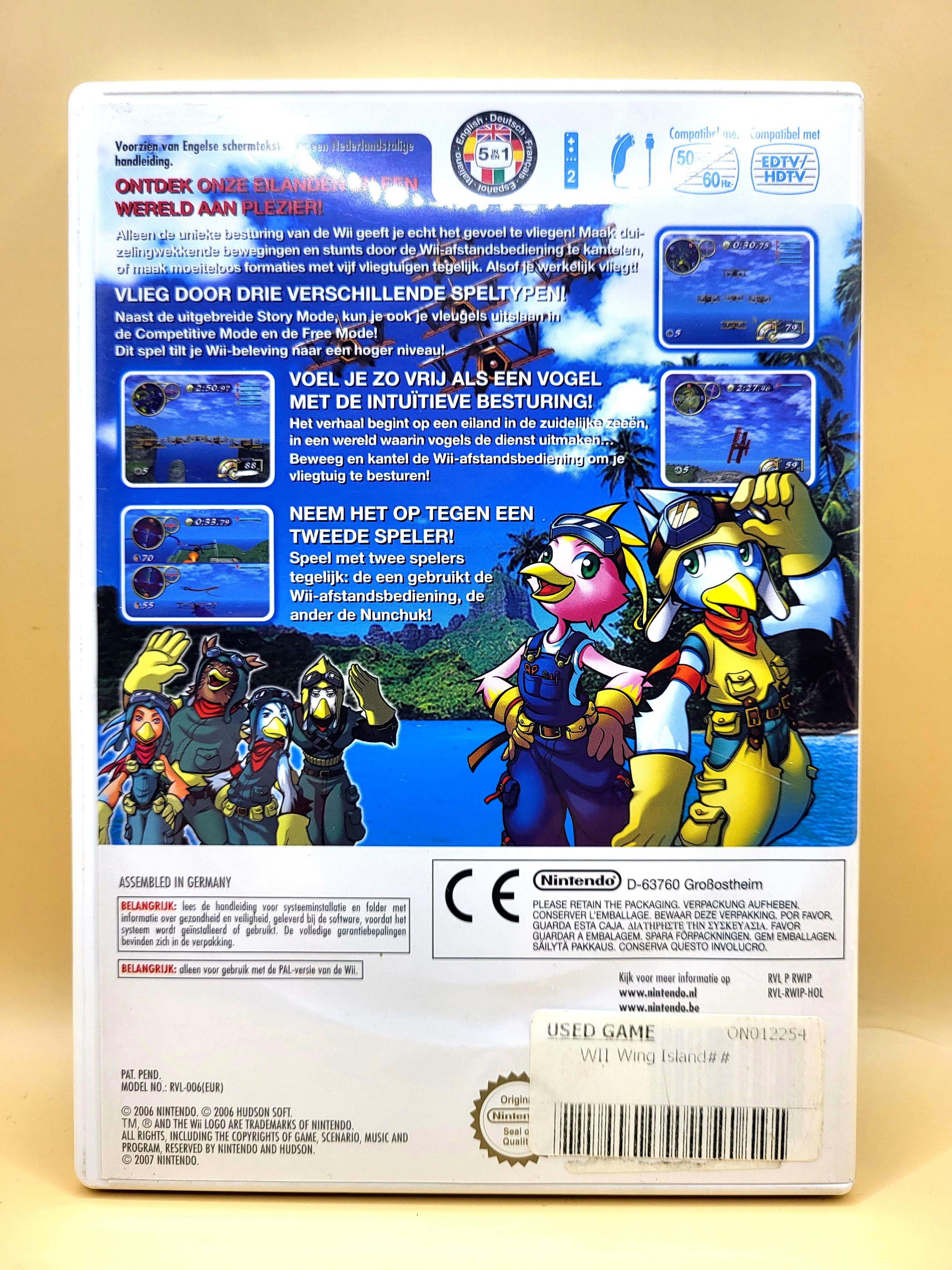 Wing Island Nintendo Wii Achterkant