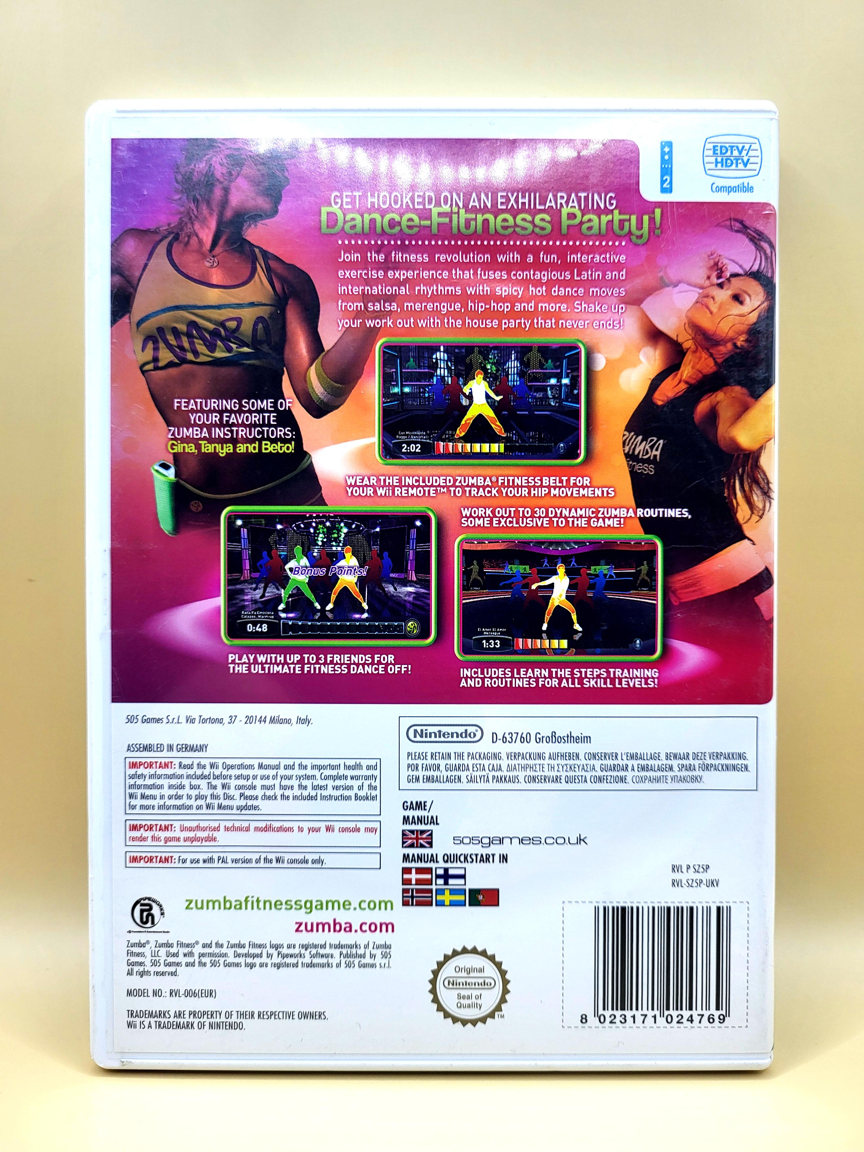 Zumba Fitness Game Only Geen Boekje Nintendo Wii Achterkant