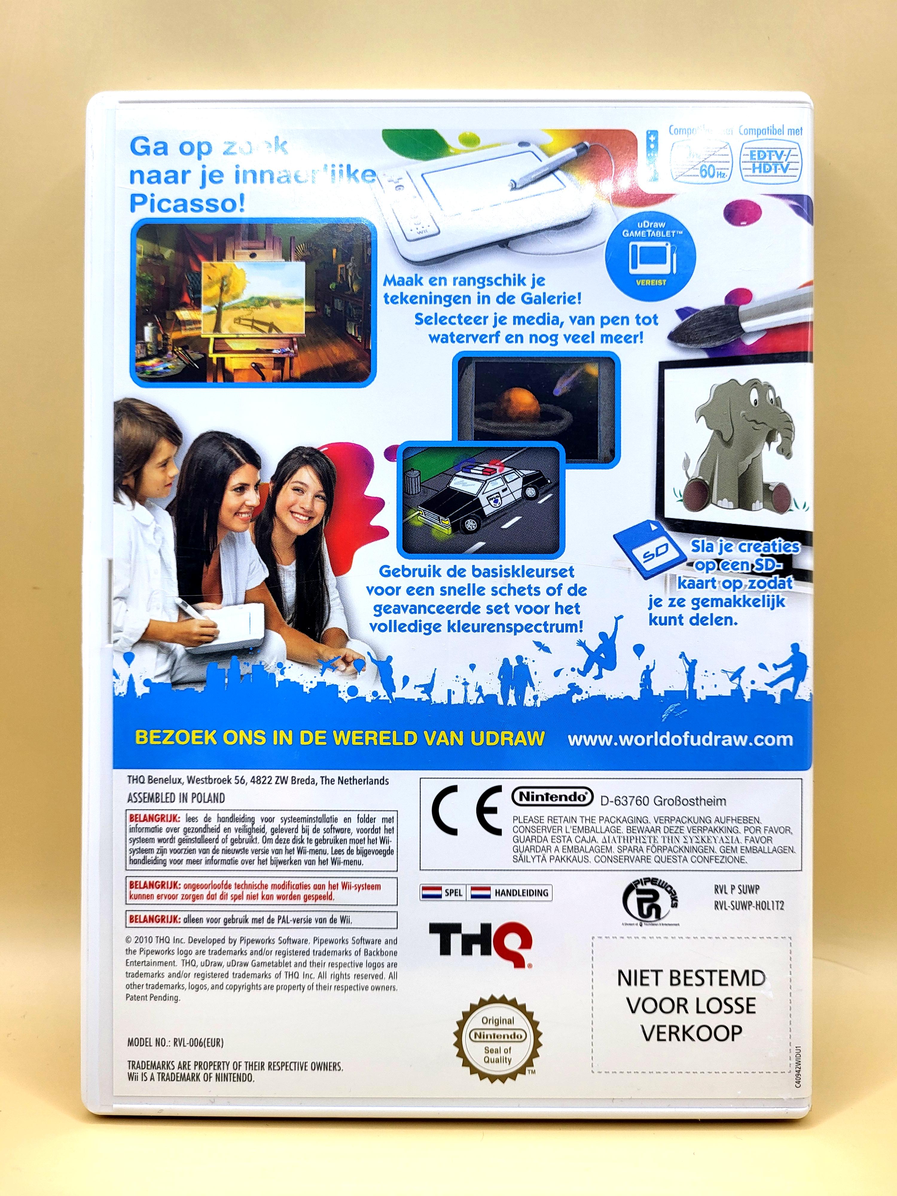 uDraw Studio Game Only Nintendo Wii Achterkant